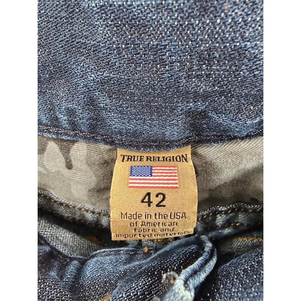 True Religion Jeans Men's Sz 40‎  Billy Flap Pocket Blue Denim Relaxed Bootcut
